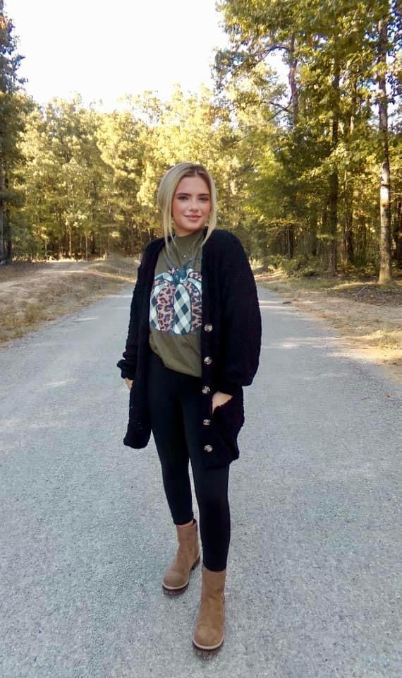 Popcorn Cardigan - Black
