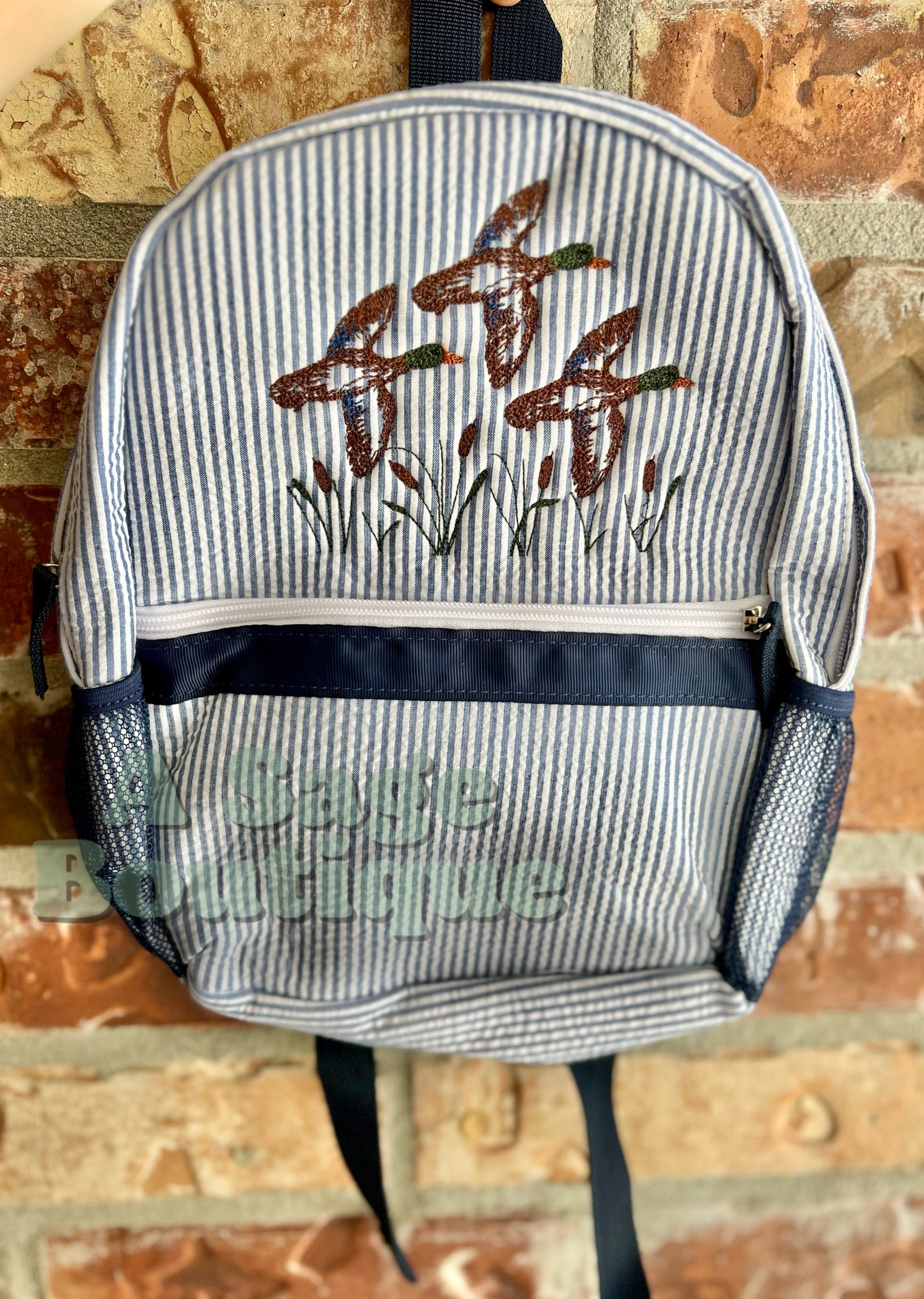Seersucker (Mallard Duck) Backpack