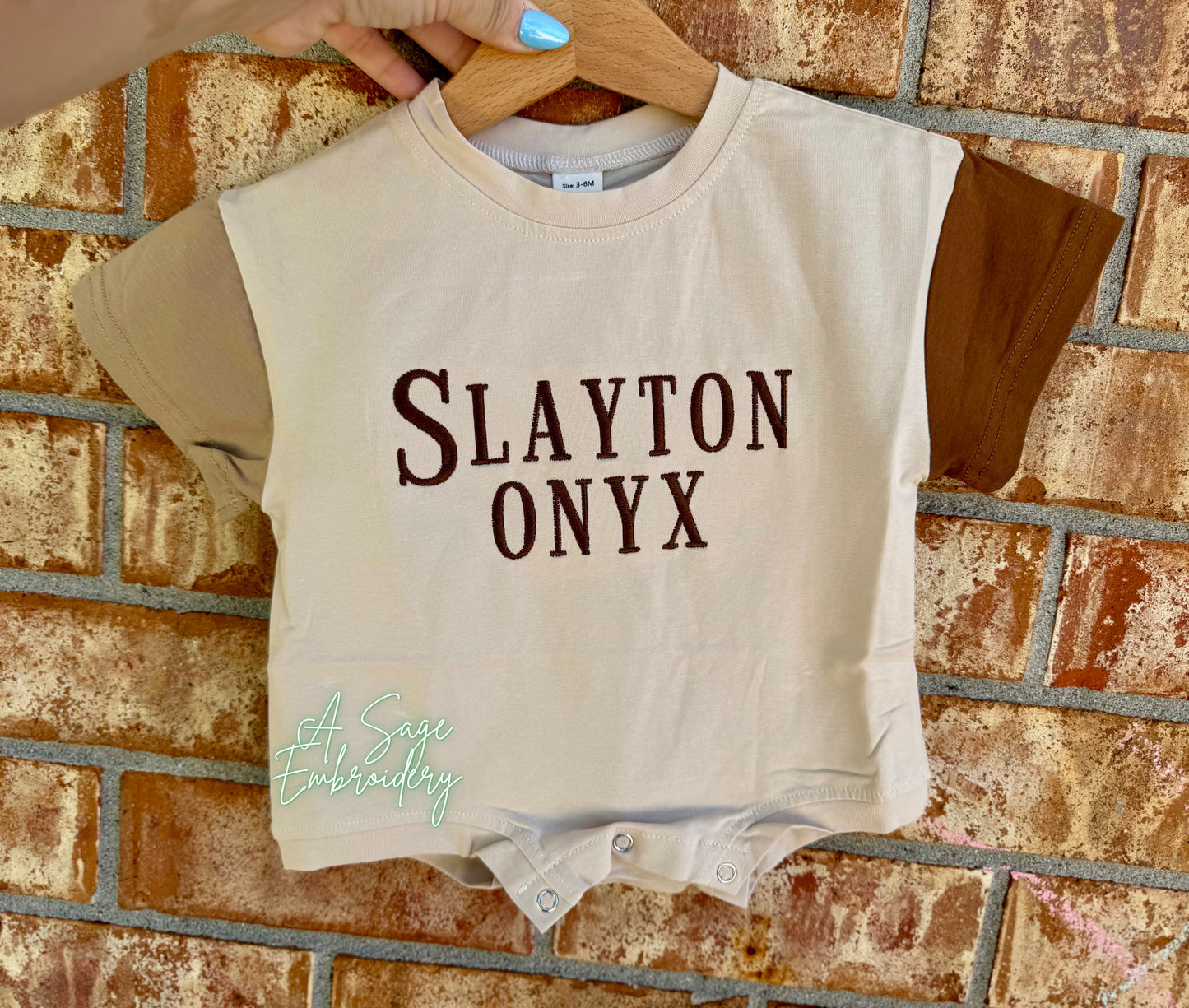Color block bubble romper / embroidered bubble romper / bubble romper with custom embroidery personalized bubble romper / boys and girls