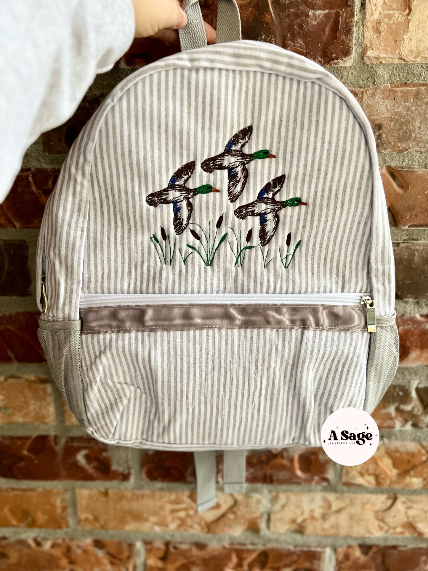 Seersucker (Mallard Duck) Backpack