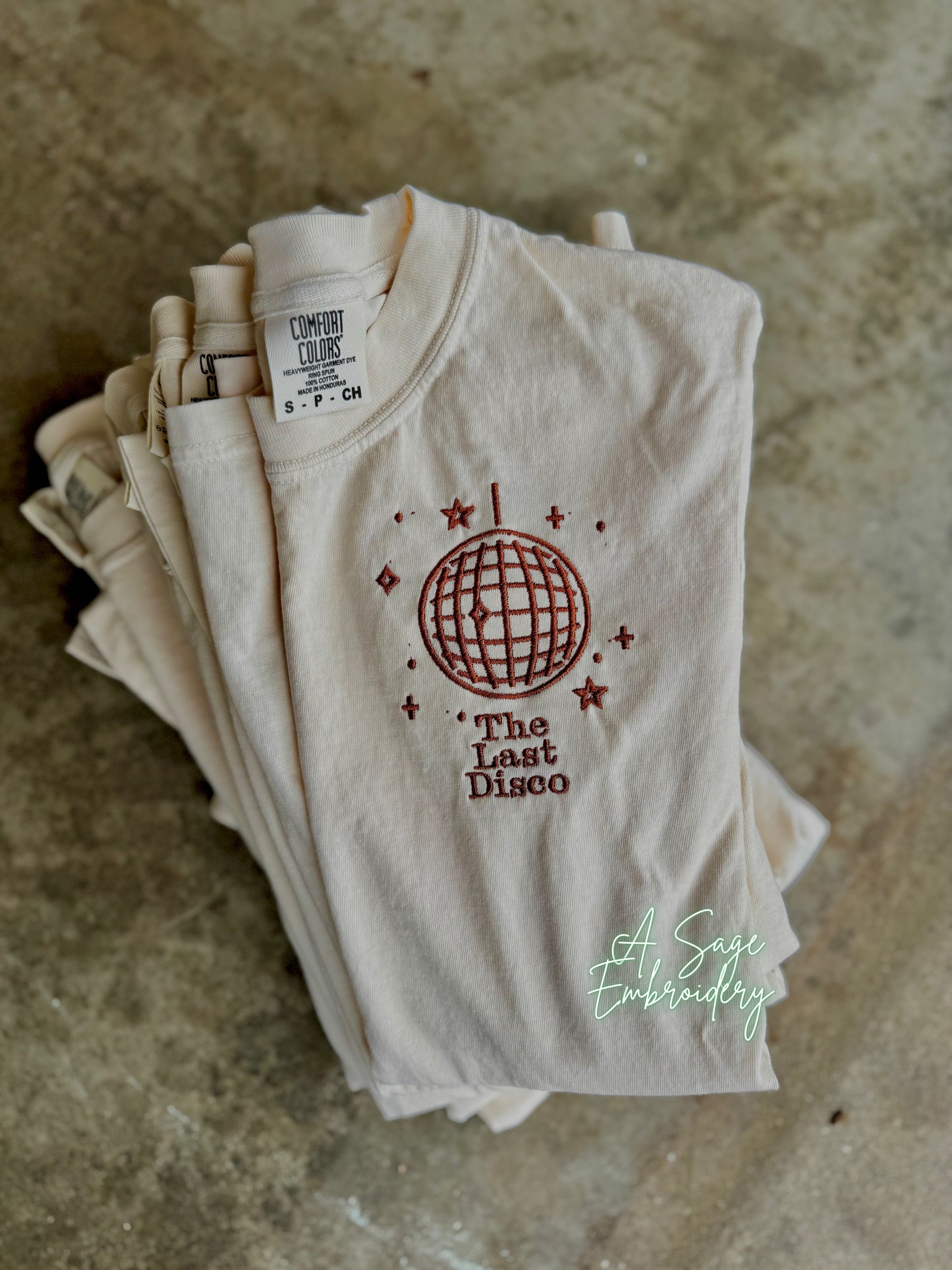 Disco ball - embroidery - embroidered - bachelorette- wedding - wife - cowgirl - retro - disco sweatshirt- t shirt