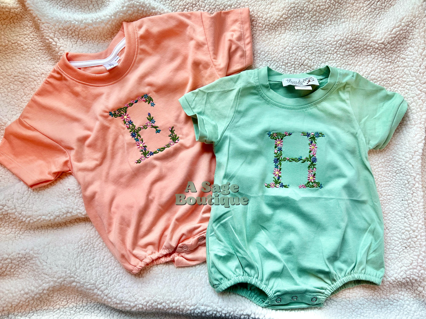 Floral Initial (bright colors)