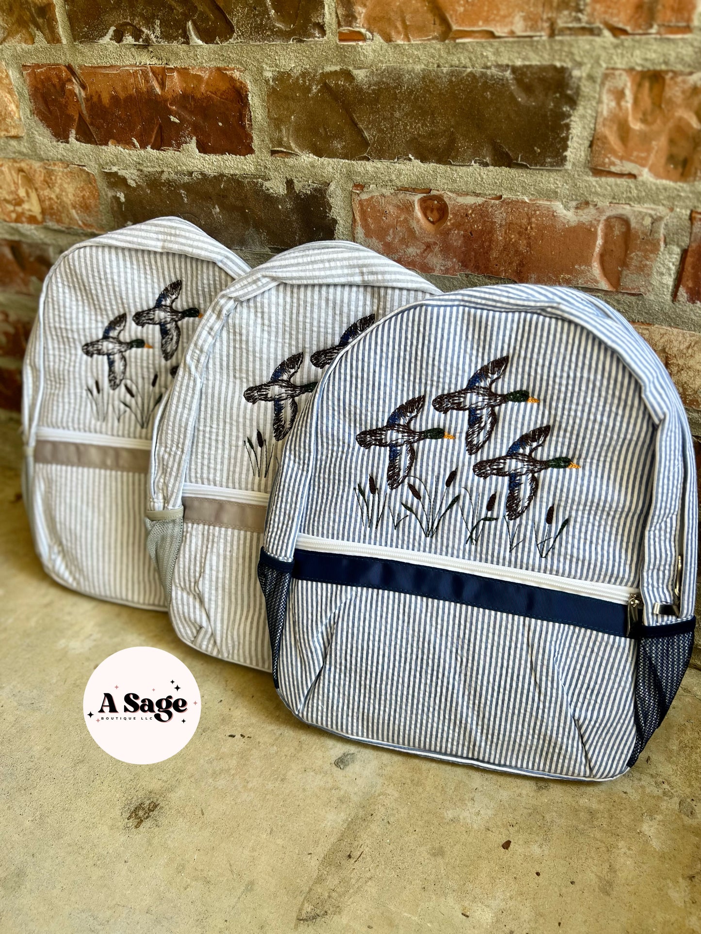 Seersucker (Mallard Duck) Backpack