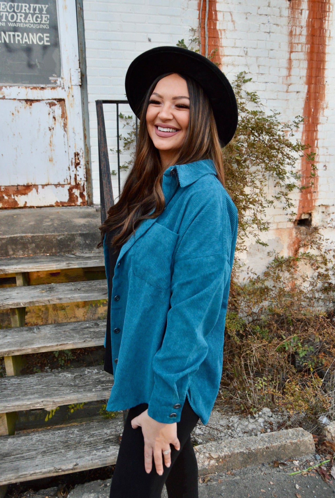 Corduroy Shacket - Deep Teal