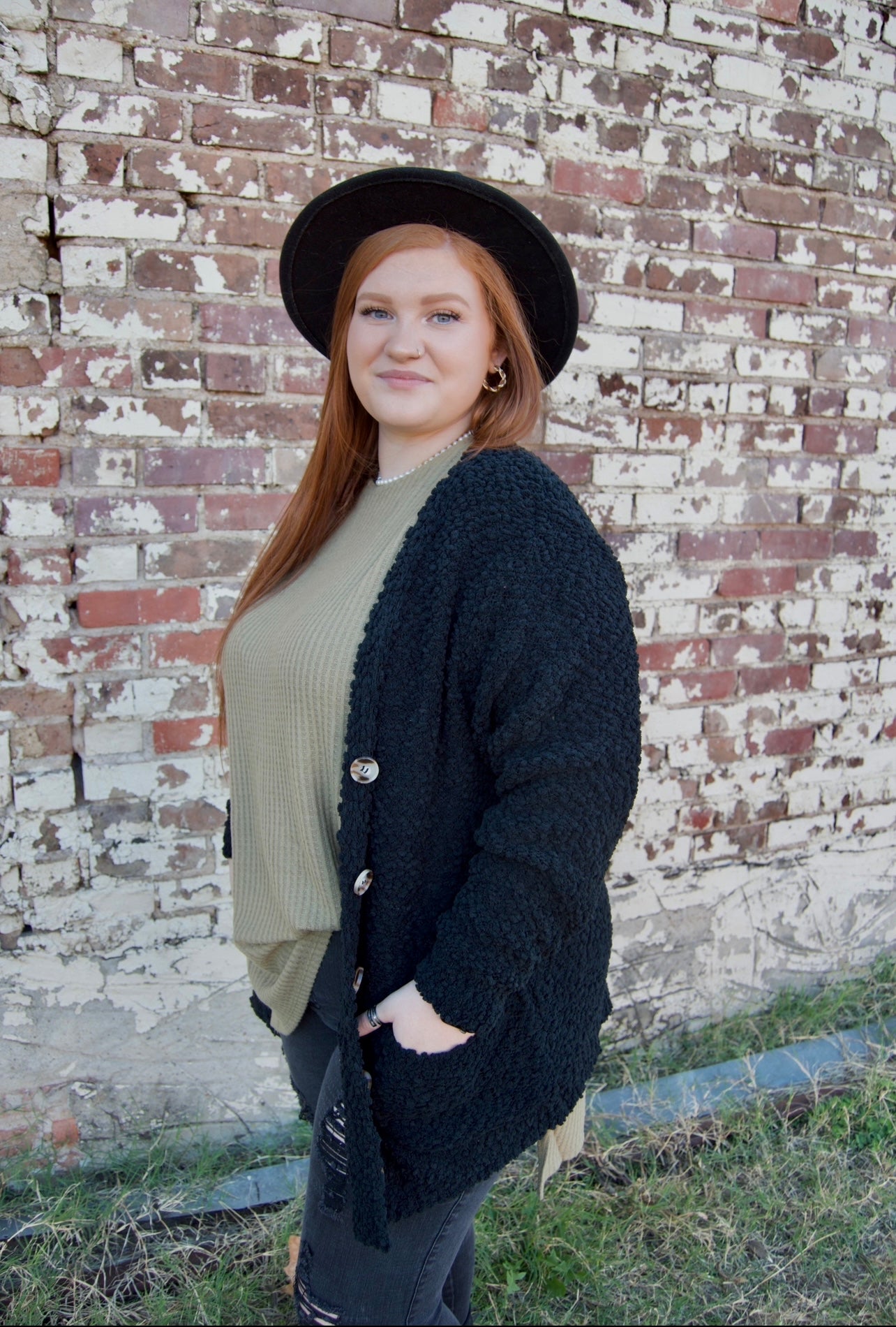 Popcorn Cardigan - Black