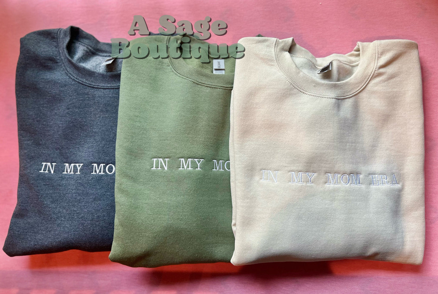 In my mom era - embroidered - mom - SAHM - mom era - mom sweatshirt - mom t shirt - mama - embroidered t shirt