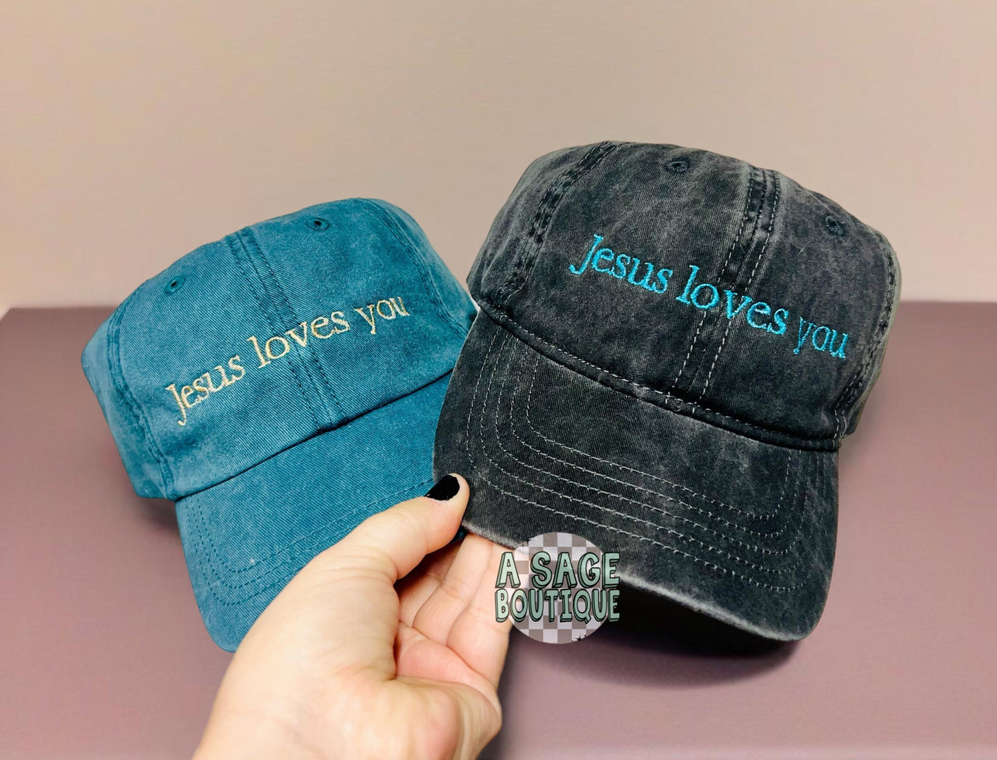 Jesus loves you cap / baseball cap / classic dad cap / Tucker hat / embroidered cap / Christian / god is good / religious style / cap / hat