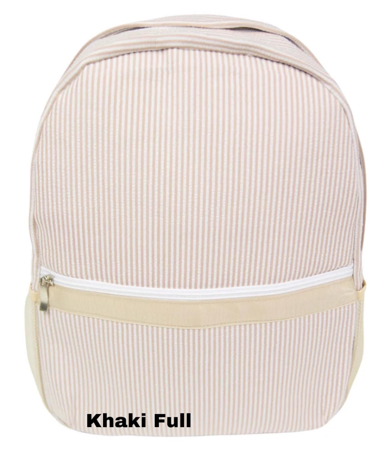 Embroidered Seersucker backpack - mallard ducks gingham - kids backpack - diaper bag - adult backpack - embroidered backpack - embroidery